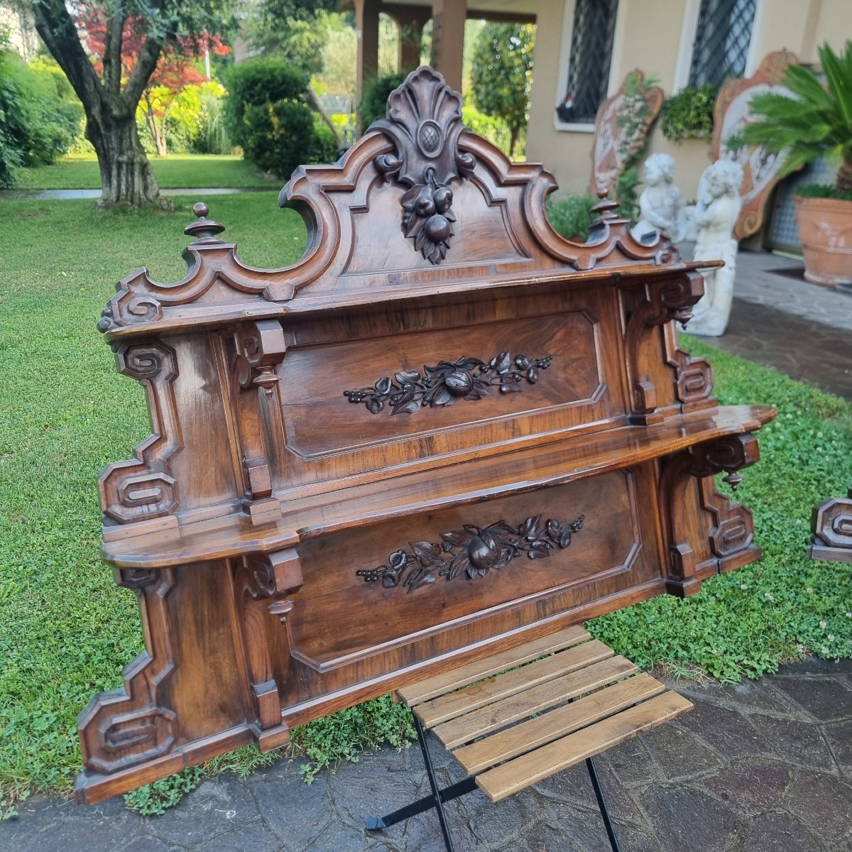 Pair Of 19th-century Bolognese Walnut Shelves-photo-6