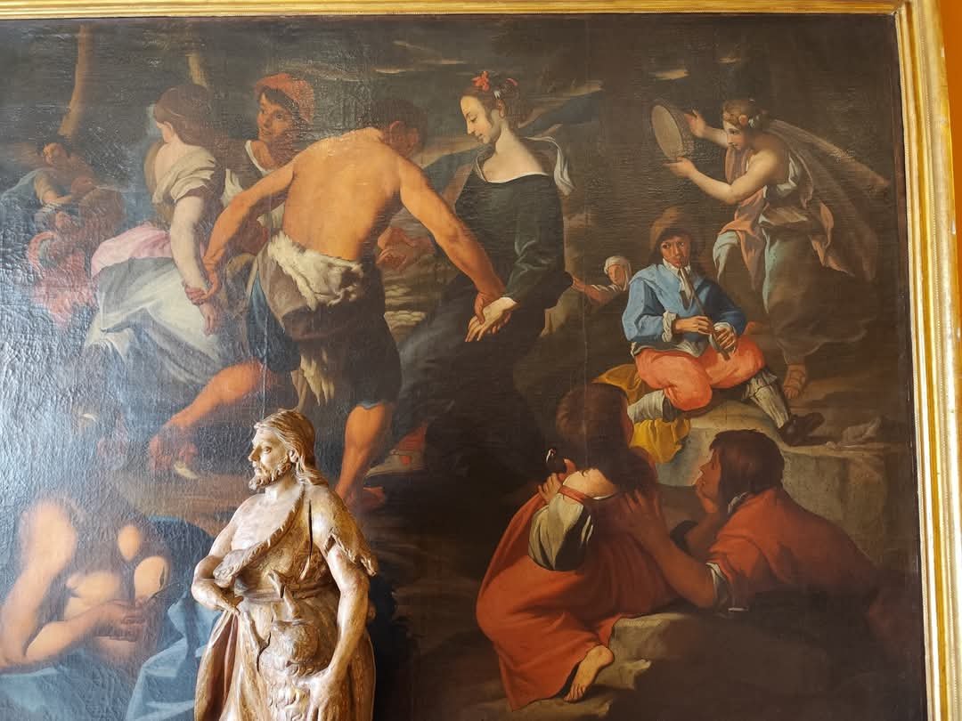 Oil On Canvas Pastoral Scene With Musicians –  Francesco Guarini (1611‑1654)-photo-7