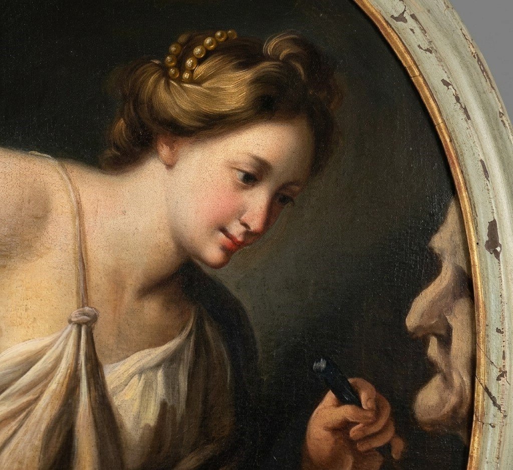 4 Paintings On Canvas: Arts And Crafts 17 Th Century Lorenzo Pasinelli 1629-1700-photo-1