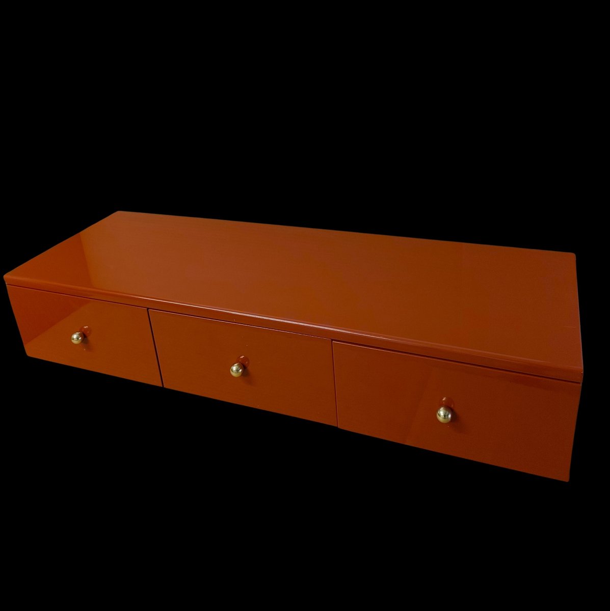 Console en bois laqué à trois tiroirs Olinto par Kazuhide Takahama pour B&B annè 80-photo-2