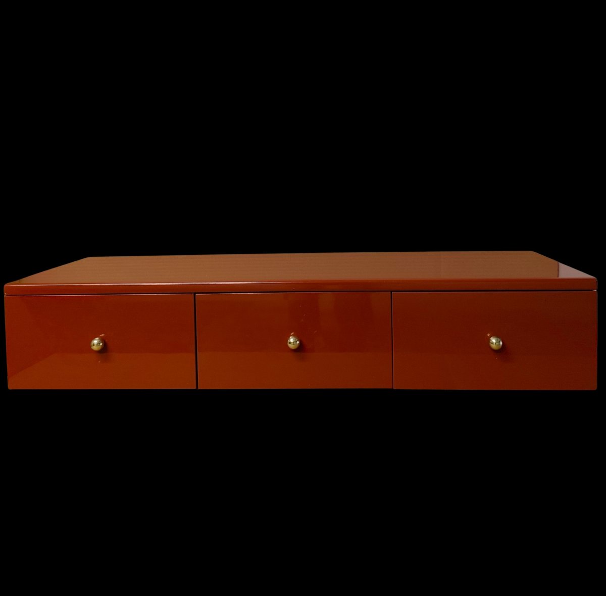 Console en bois laqué à trois tiroirs Olinto par Kazuhide Takahama pour B&B annè 80-photo-3