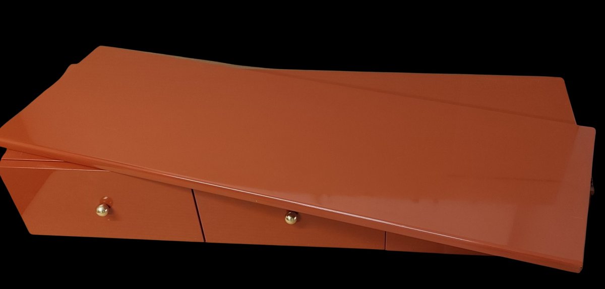 Console en bois laqué à trois tiroirs Olinto par Kazuhide Takahama pour B&B annè 80-photo-1