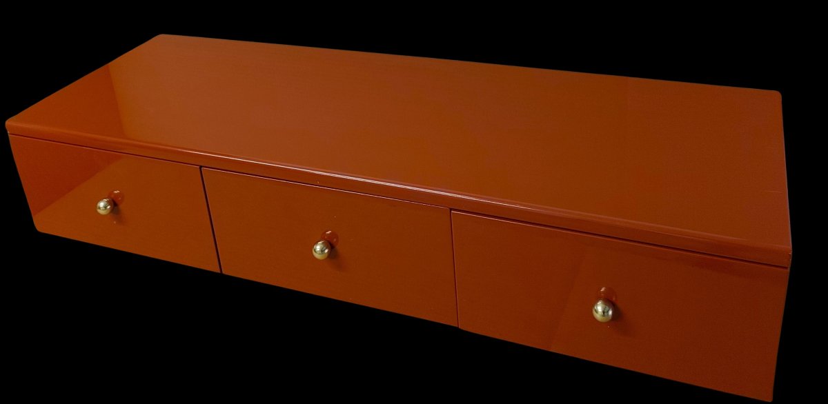 Console en bois laqué à trois tiroirs Olinto par Kazuhide Takahama pour B&B annè 80-photo-4