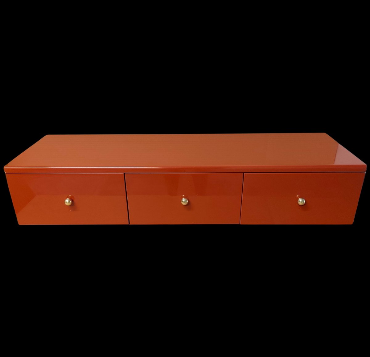 Console en bois laqué à trois tiroirs Olinto par Kazuhide Takahama pour B&B annè 80