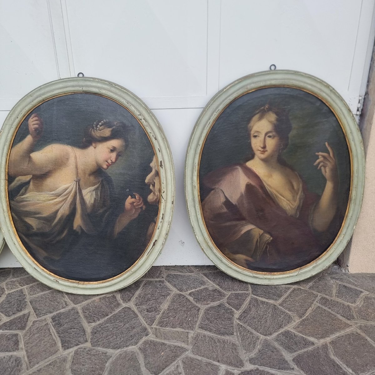 4 Paintings On Canvas: "allegory Of The Arts And Crafts" By Lorenzo Pasinelli (1629–1700)-photo-2