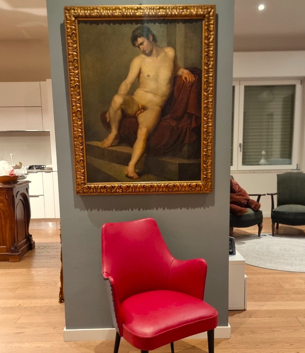 Huile sur toile, nu masculin, 19/18  siècle, Luigi Sabatelli 1772 – 1850-photo-4