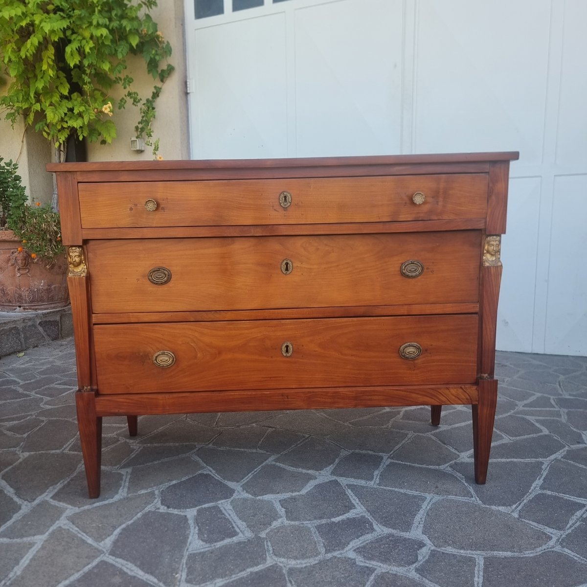 Paire de commodes en merisier 1820 Retour d'Égypte-photo-5