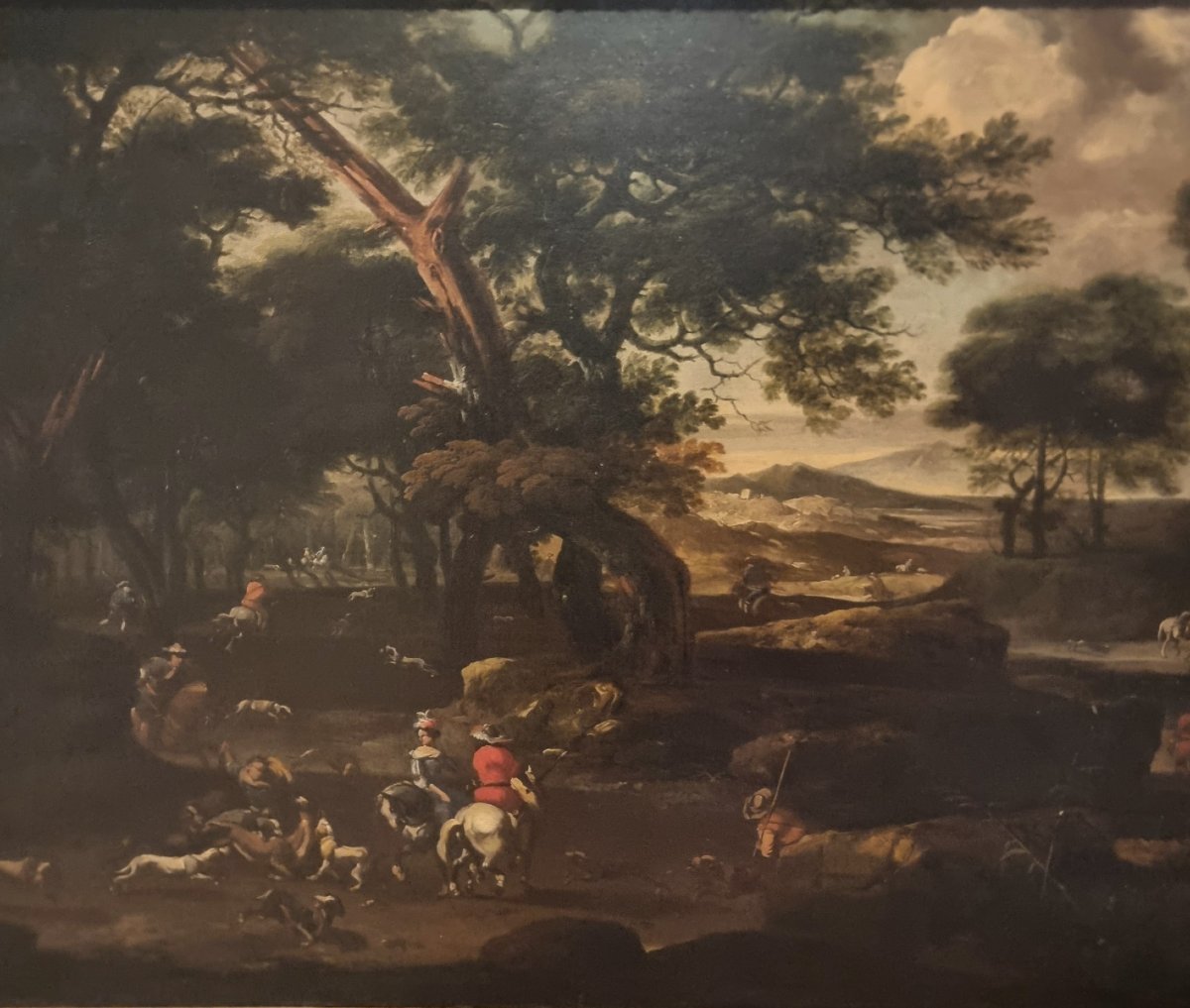 17th-century Oil On Canvas: Landscape With Figures By Jan Van Bloemen (1662–1749)-photo-2