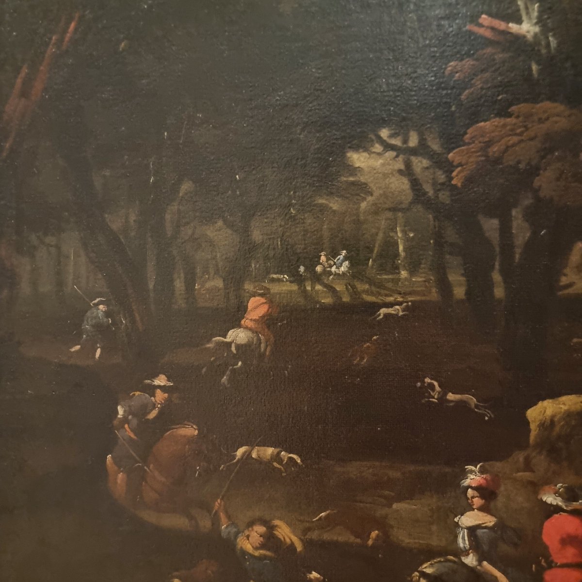 17th-century Oil On Canvas: Landscape With Figures By Jan Van Bloemen (1662–1749)-photo-4