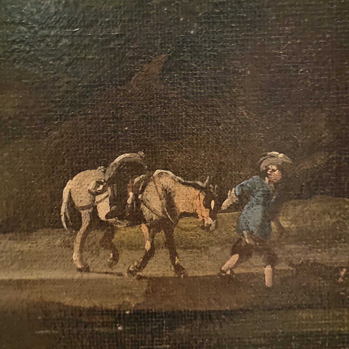 17th-century Oil On Canvas: Landscape With Figures By Jan Van Bloemen (1662–1749)-photo-2