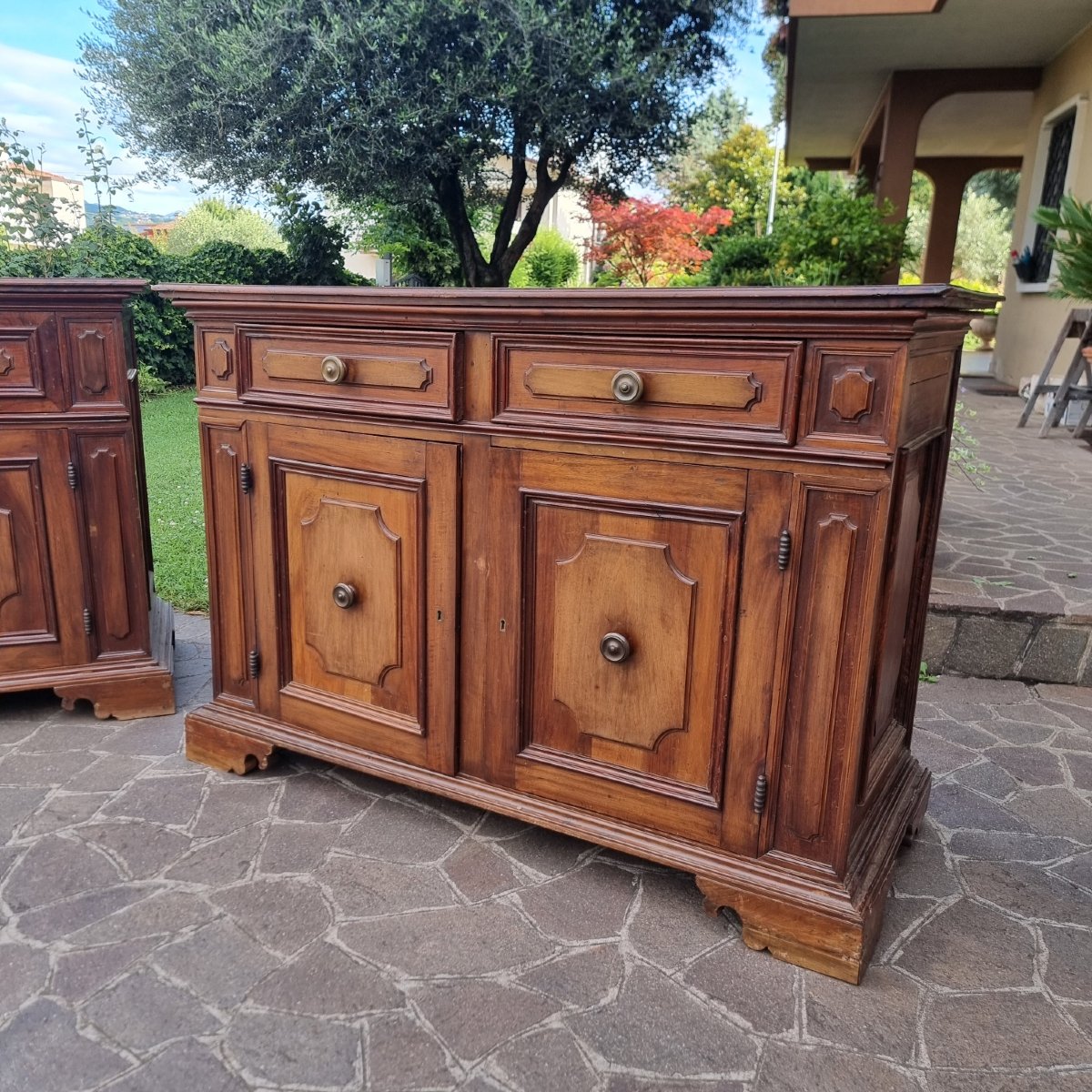 Paire de buffets en noyer du fin XVIIIe siècle bolognais-photo-2