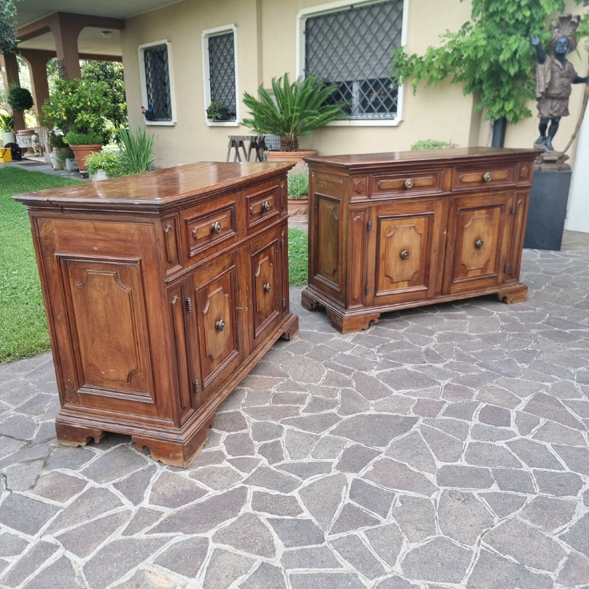 Paire de buffets en noyer du fin XVIIIe siècle bolognais-photo-5