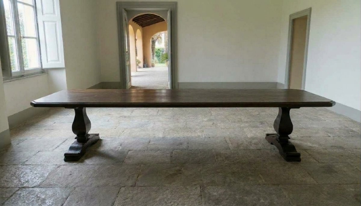 17th-century Walnut Table From A Monastery -photo-2