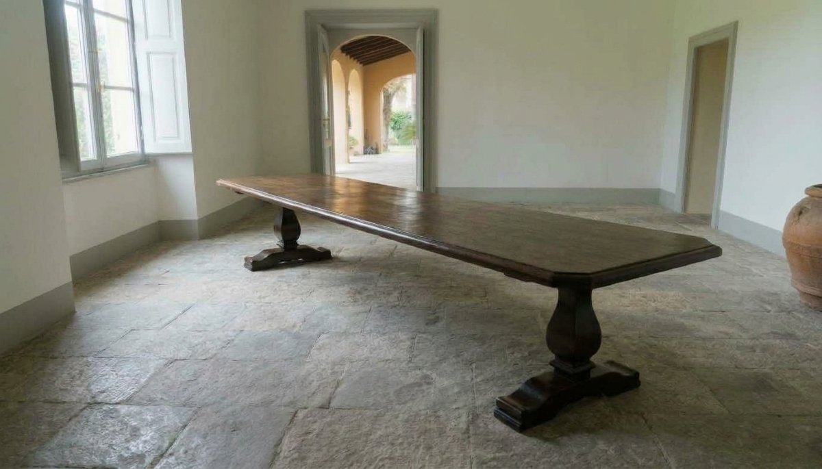 17th-century Walnut Table From A Monastery -photo-3