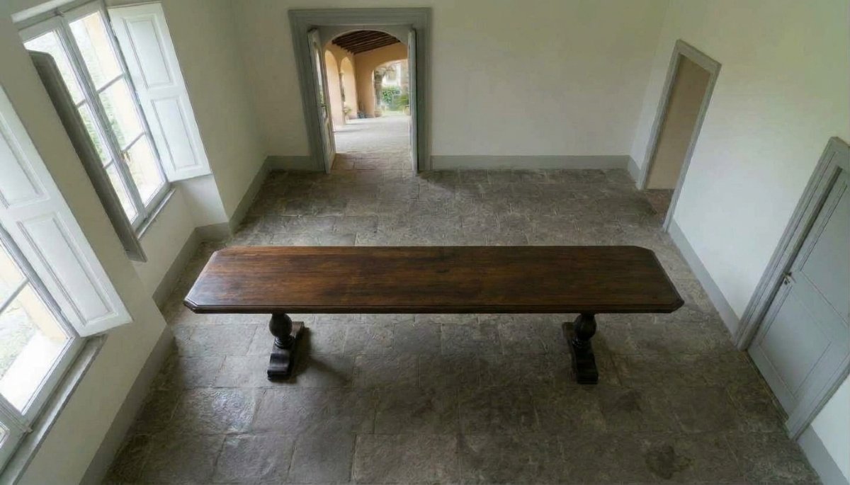 17th-century Walnut Table From A Monastery -photo-5