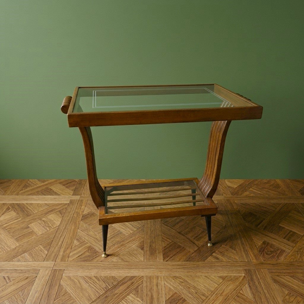 Table bar en noyer Art Déco 1920-30 Paris-photo-2