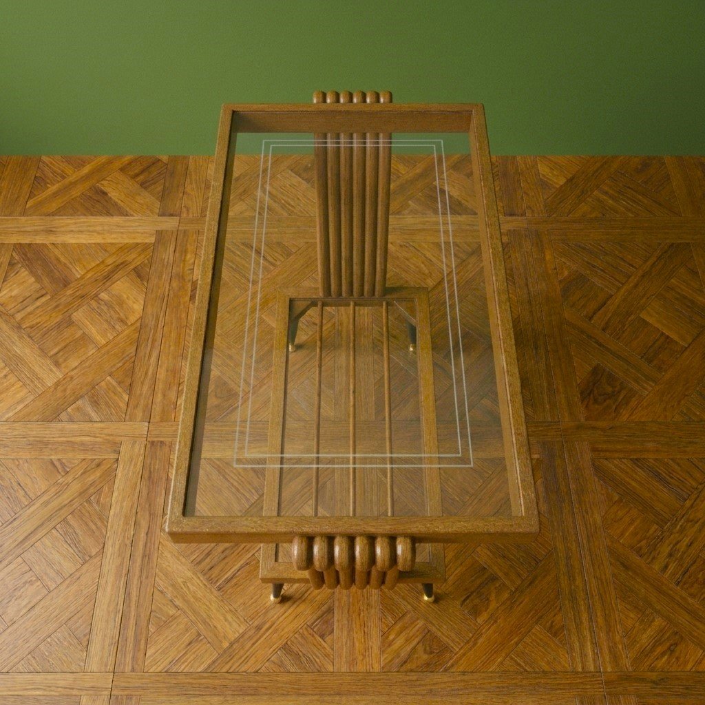 Table bar en noyer Art Déco 1920-30 Paris-photo-1