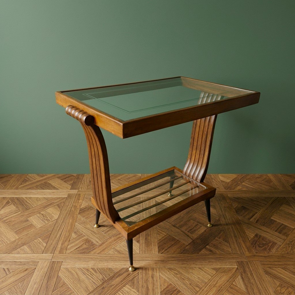 Table bar en noyer Art Déco 1920-30 Paris