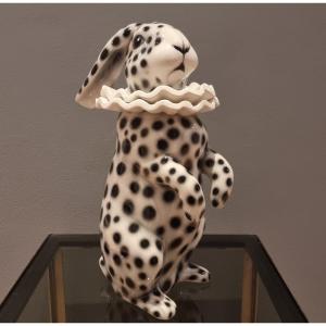 Lapin En Céramique Peint à La Main Pierrot