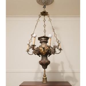 18th-century Six-light Lucerna Chandelier – Rome