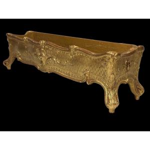 Jardinière en bois Louis XV du XVIIIe siècle en or pur