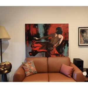 Oiò On Canvas Woman Energie Realism