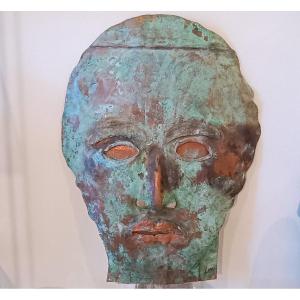 Masque en cuivre 1970 Antoni Clavé