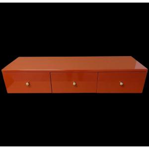 Console en bois laqué à trois tiroirs Olinto par Kazuhide Takahama pour B&B annè 80