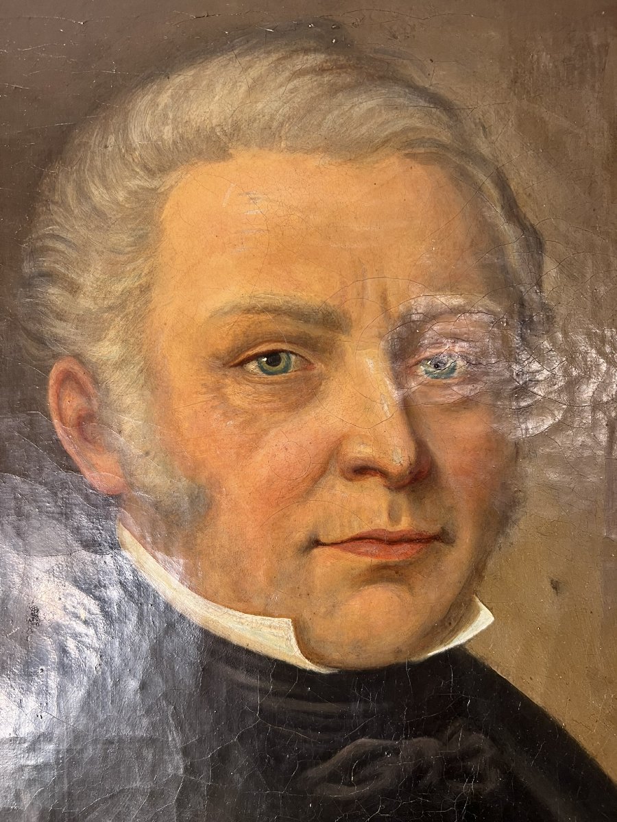 Portrait de notable aux yeux bleus perçants-photo-2