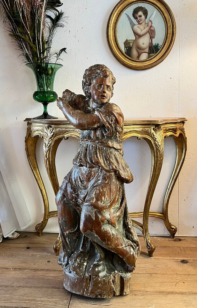 Bas-relief de belle taille en bois sculpté - fin XVIIème / début XVIIIème-photo-3
