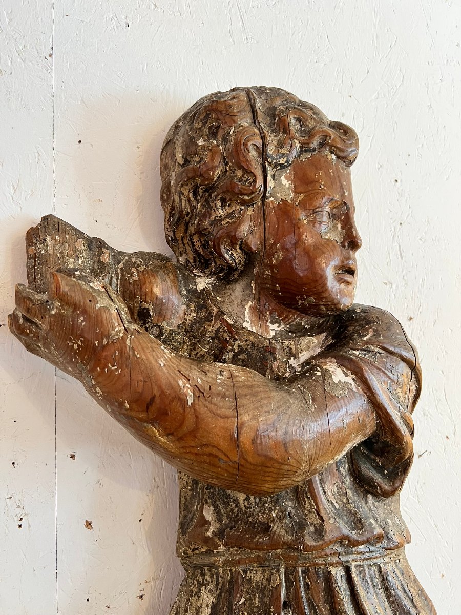 Bas-relief de belle taille en bois sculpté - fin XVIIème / début XVIIIème-photo-4