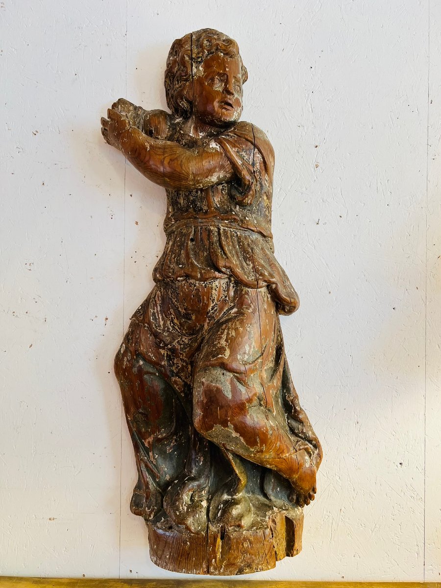 Bas-relief de belle taille en bois sculpté - fin XVIIème / début XVIIIème-photo-1