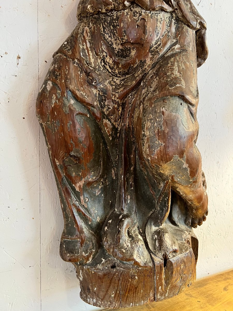 Bas-relief de belle taille en bois sculpté - fin XVIIème / début XVIIIème-photo-2