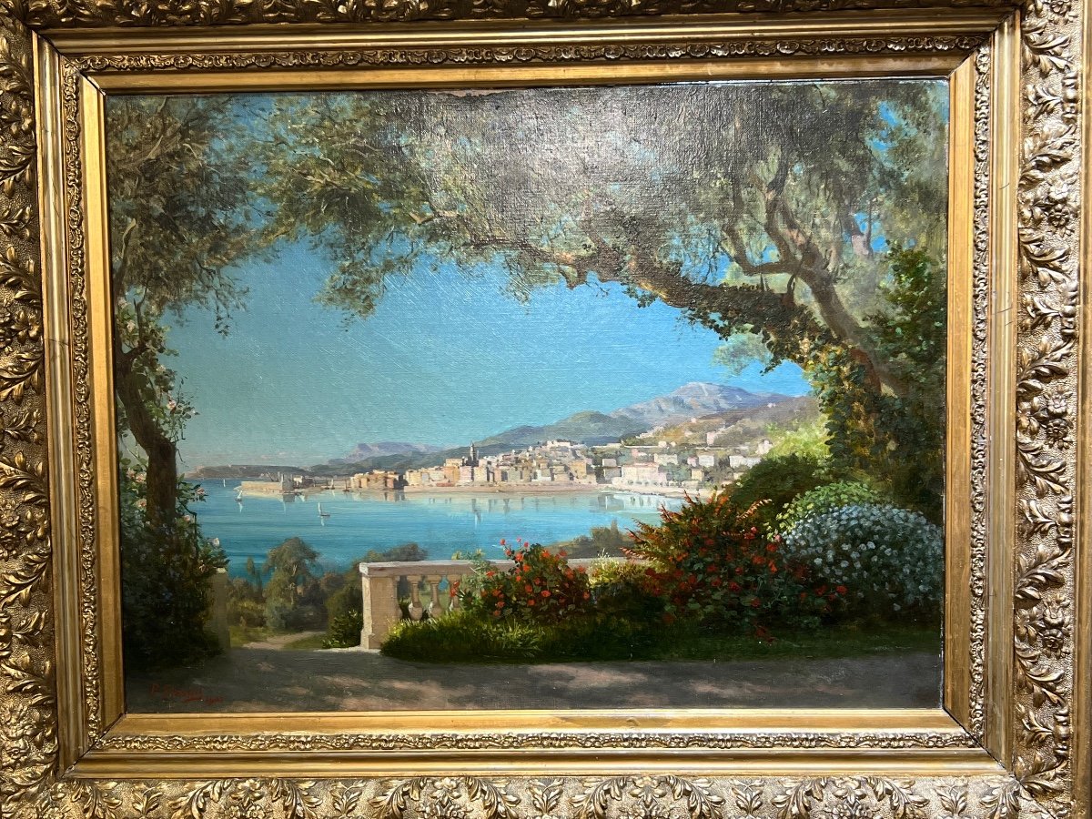 View Of Menton (alpes Maritimes) At The Beginning Of The 20th Century