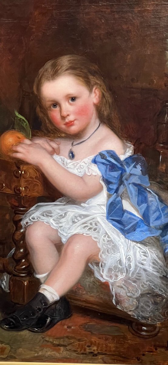 Portrait De Petite Fille à L’orange Par Richard Buckner-photo-3