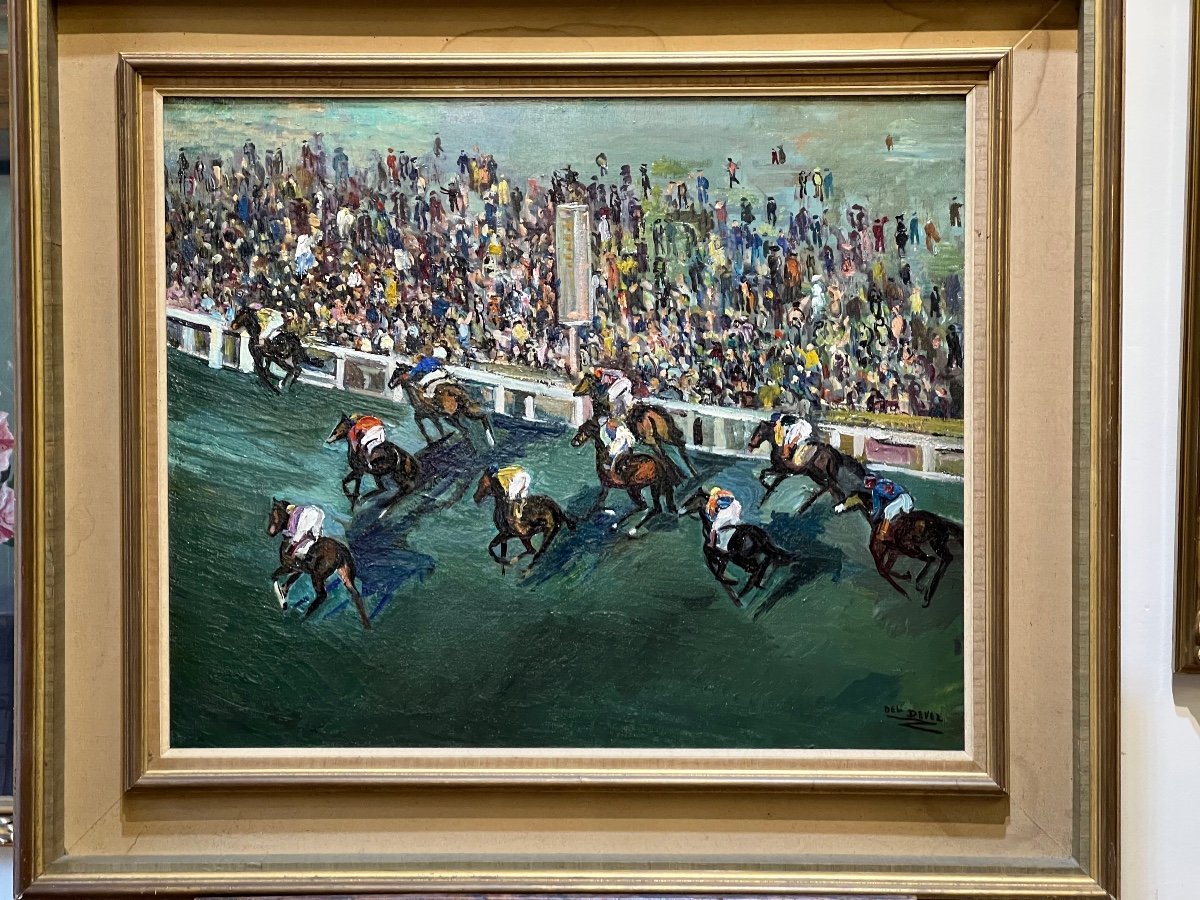 The Hippodrome, Painting By Jean Deldevez-photo-2