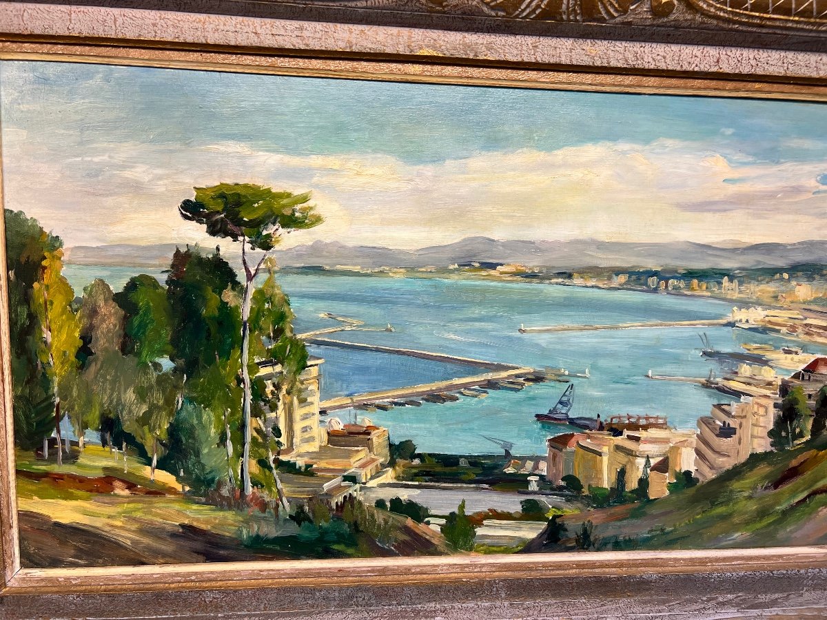 Emile Bou , Peintre Orientaliste Français : Panorama De La Baie D’alger-photo-3
