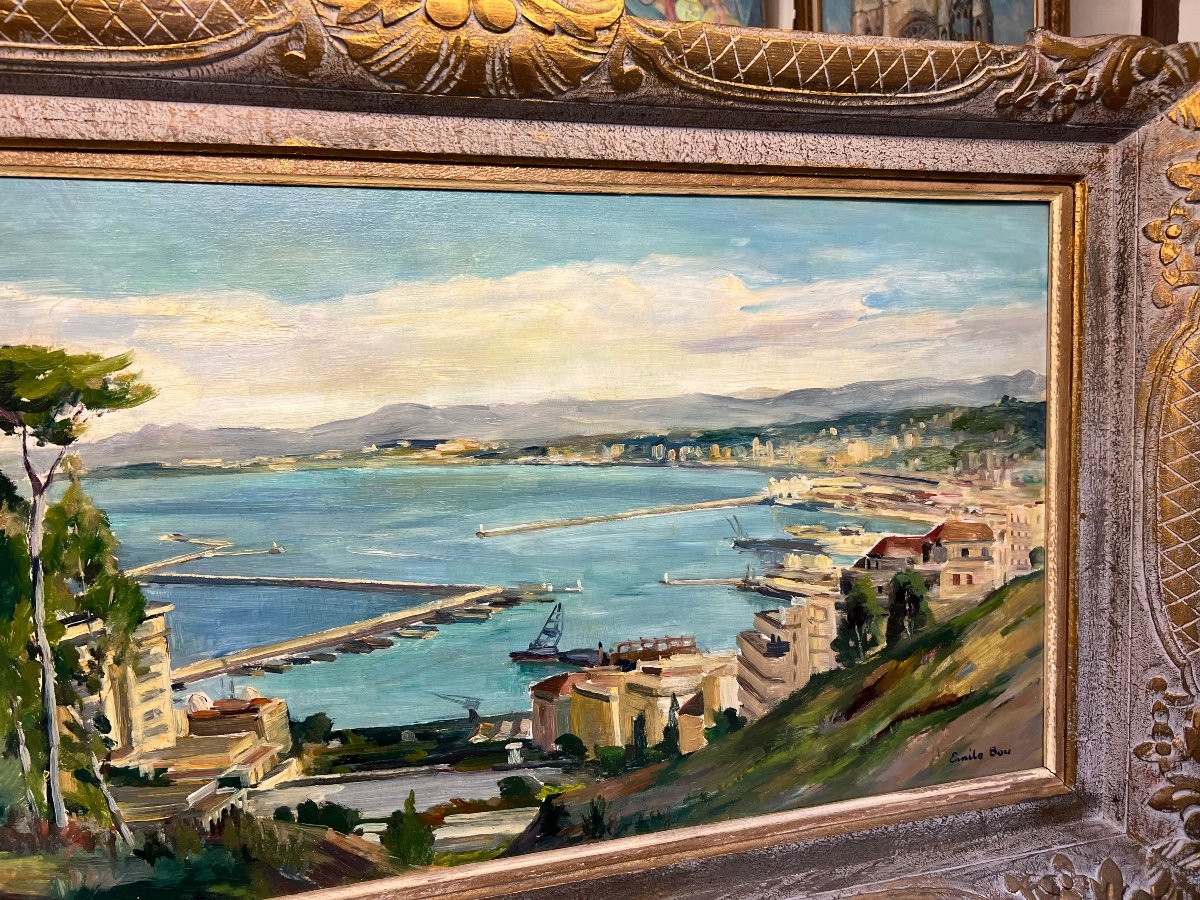 Emile Bou , Peintre Orientaliste Français : Panorama De La Baie D’alger-photo-4