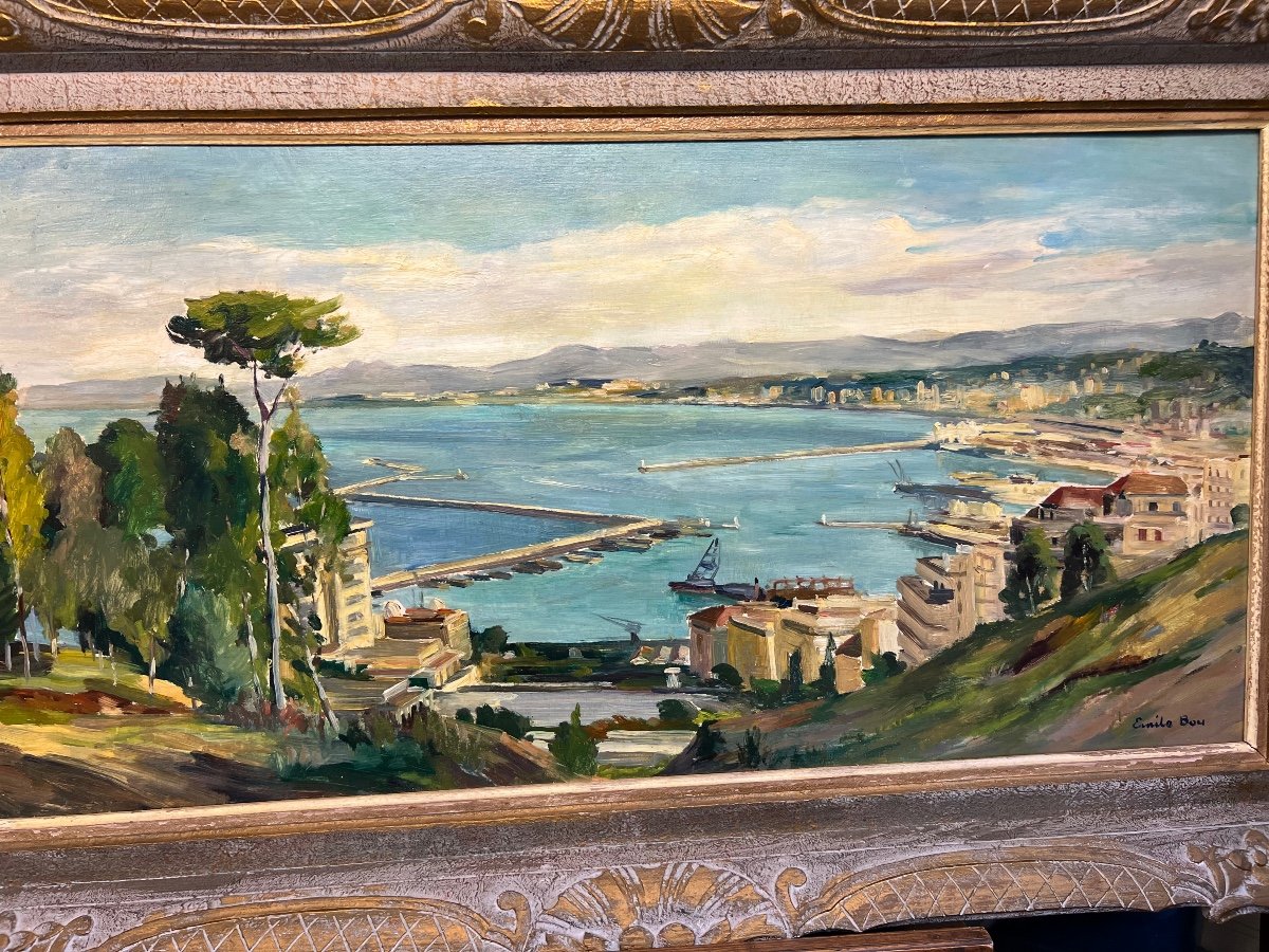 Emile Bou , Peintre Orientaliste Français : Panorama De La Baie D’alger-photo-8