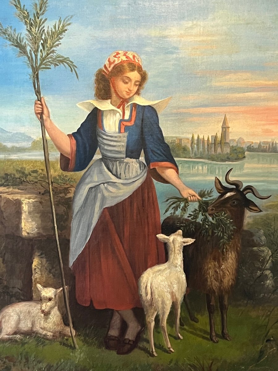 La Bergère Et Ses Chèvres 