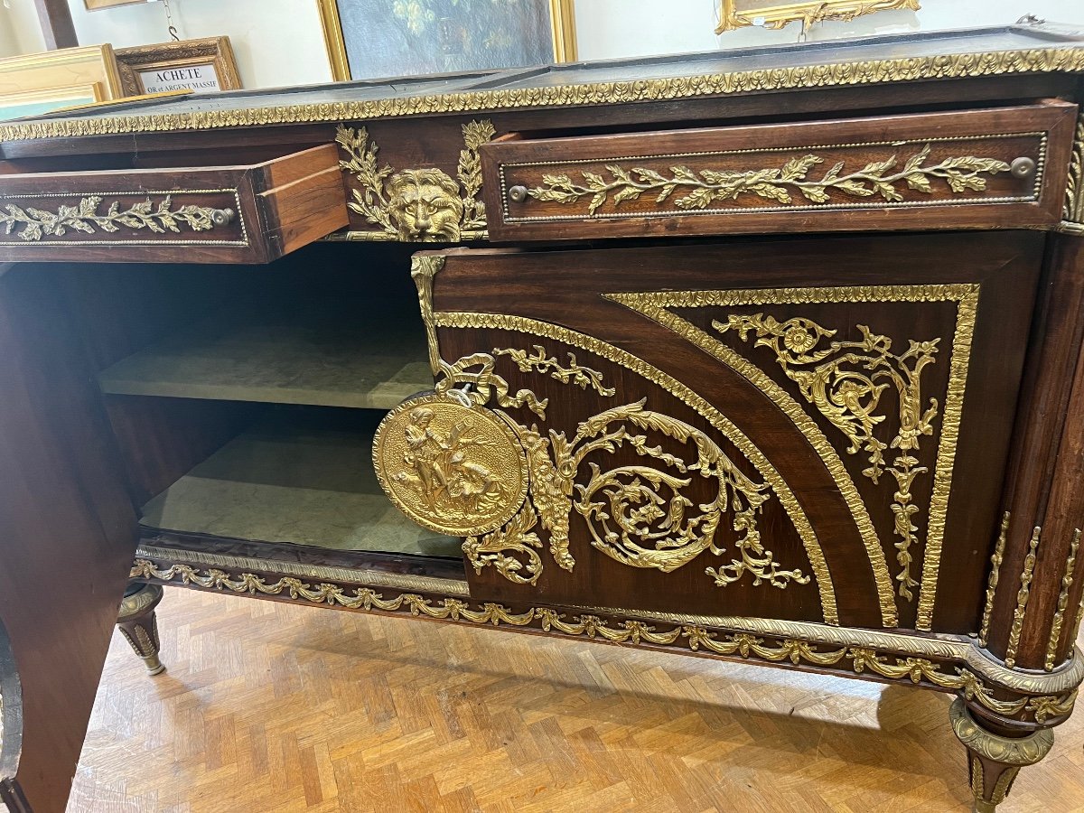 Large Louis XVI Style Mahogany Dresser According To The Benneman And Stockel Model.-photo-1