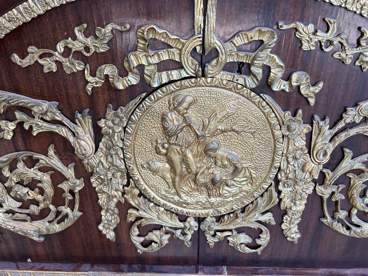 Large Louis XVI Style Mahogany Dresser According To The Benneman And Stockel Model.-photo-4