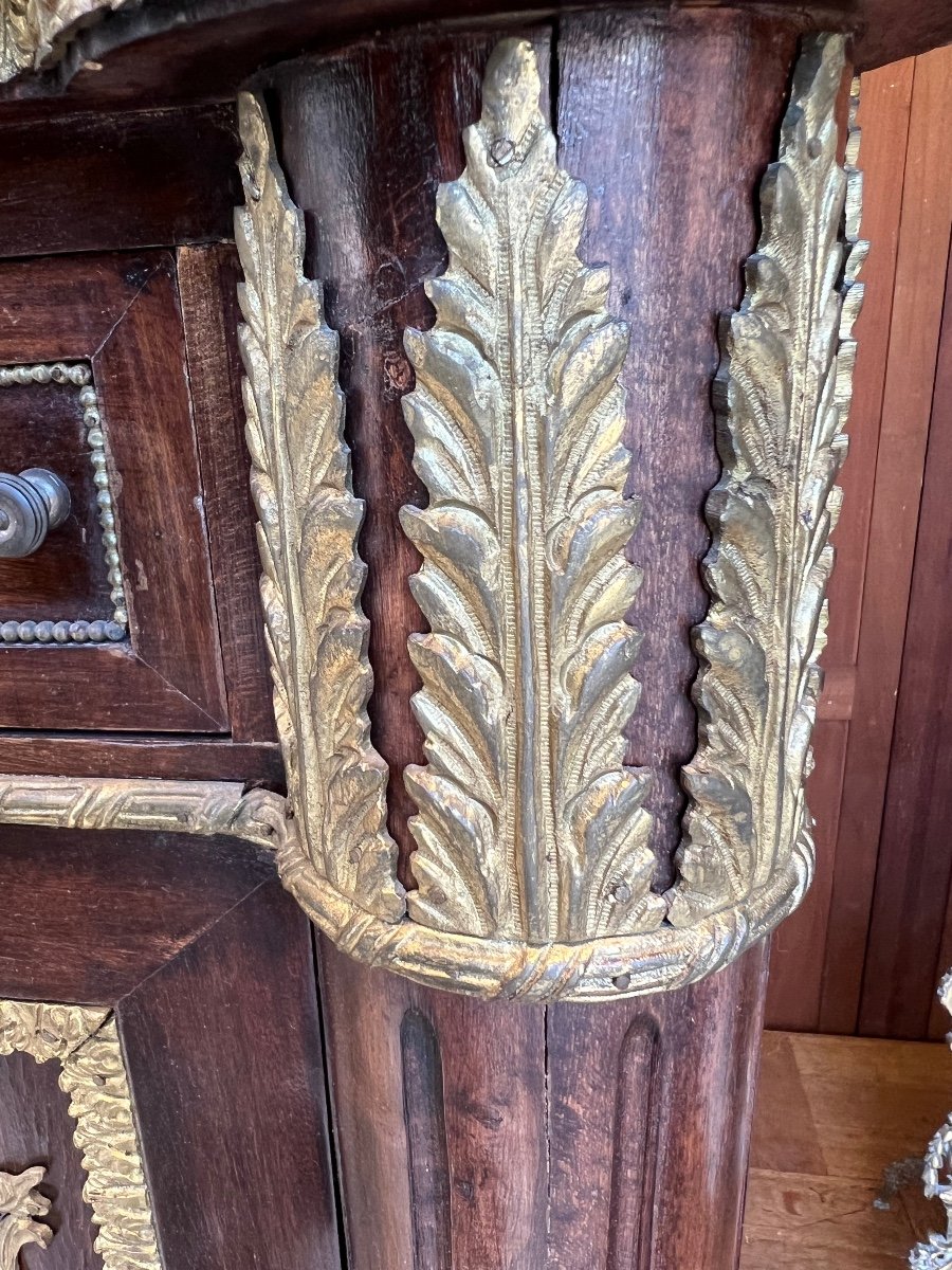 Large Louis XVI Style Mahogany Dresser According To The Benneman And Stockel Model.-photo-6