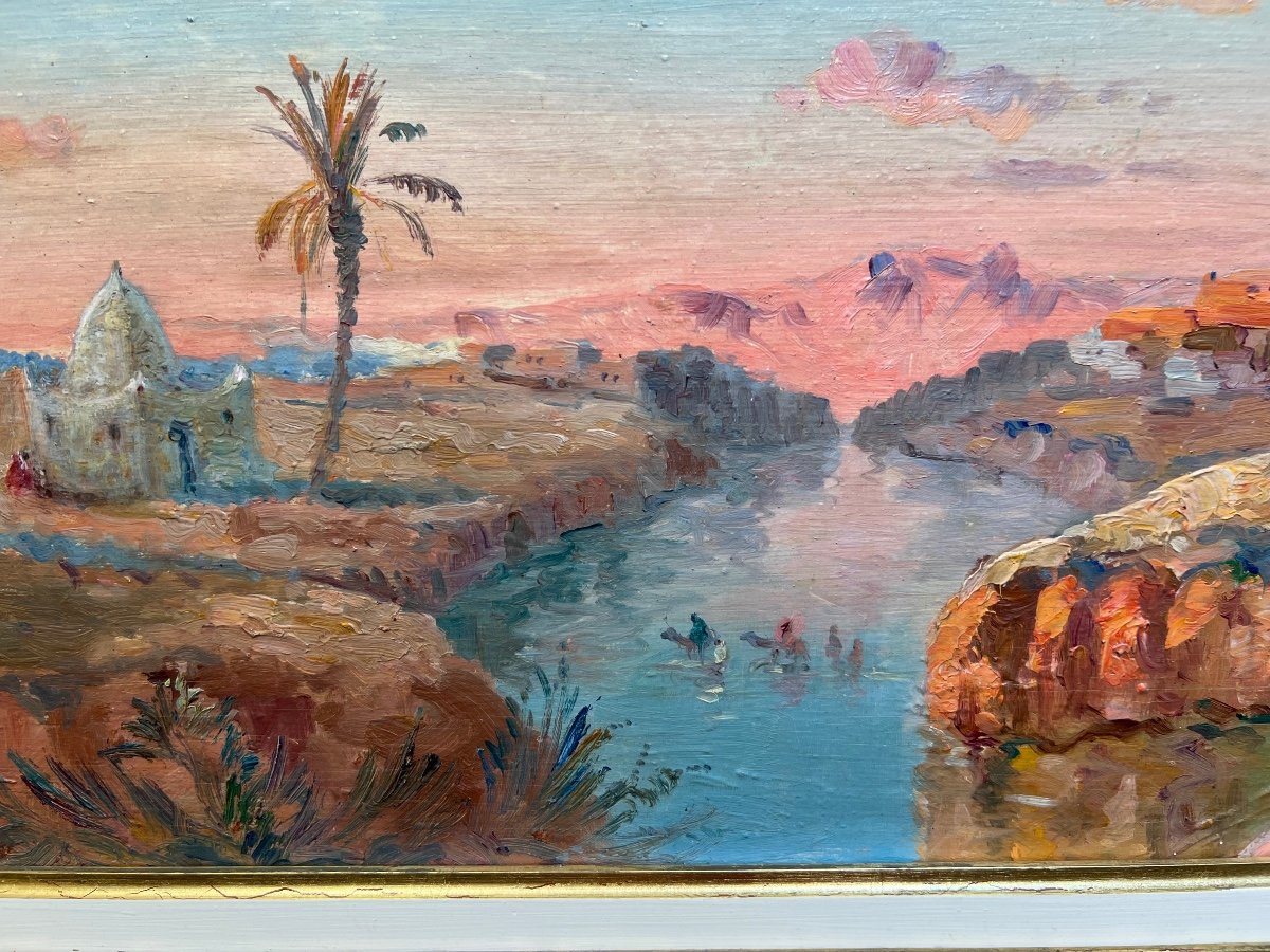 Orientalist Landscape Of North Africa ,signed By  Constant Louche-photo-4