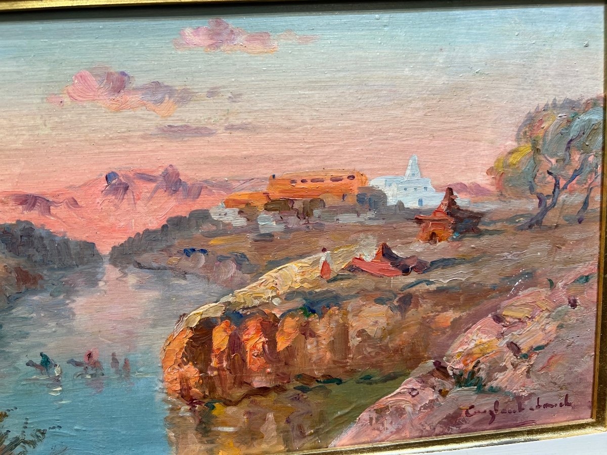 Orientalist Landscape Of North Africa ,signed By  Constant Louche-photo-1