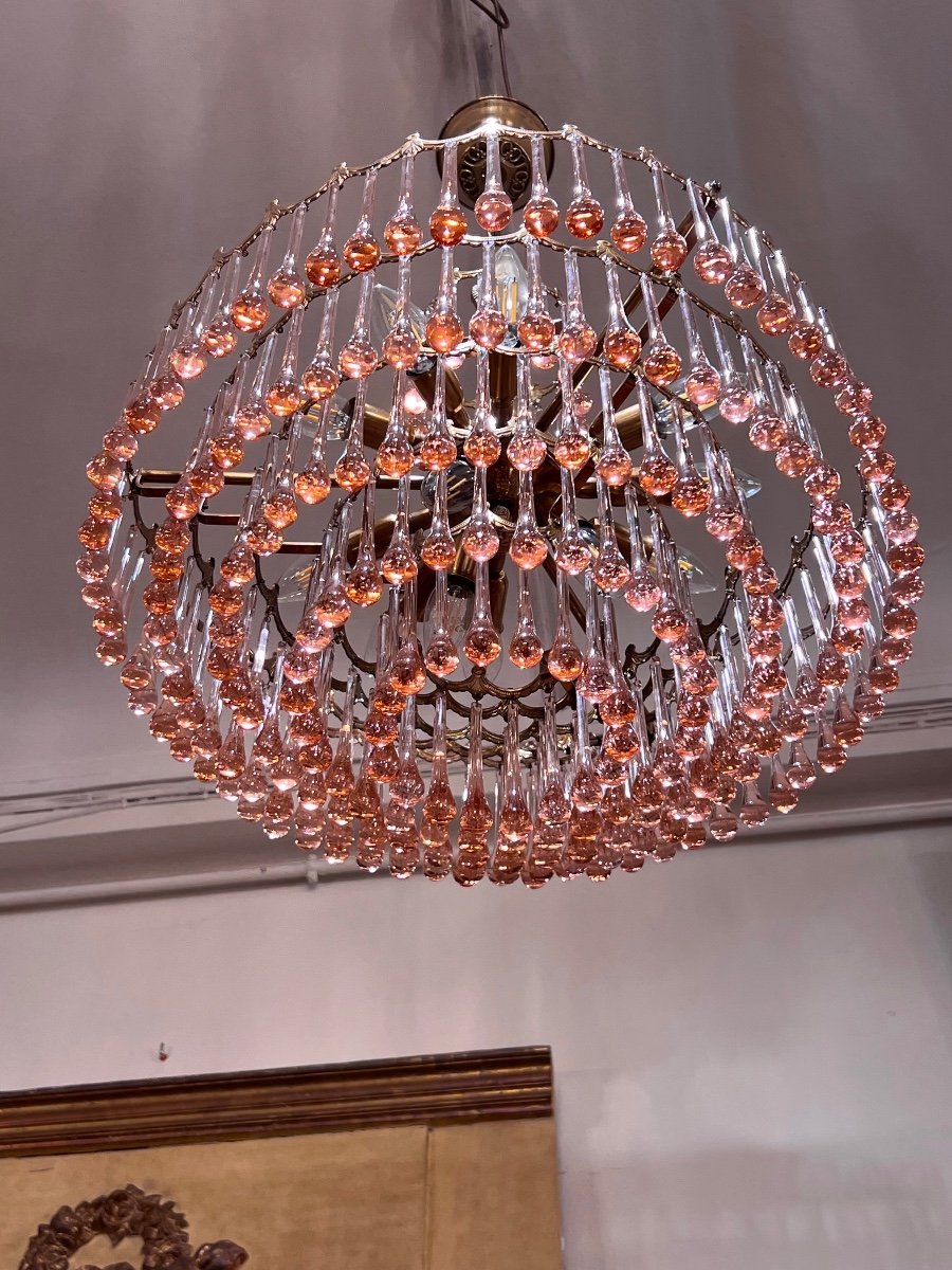 Murano Chandelier, 70s, “drops” Model-photo-1