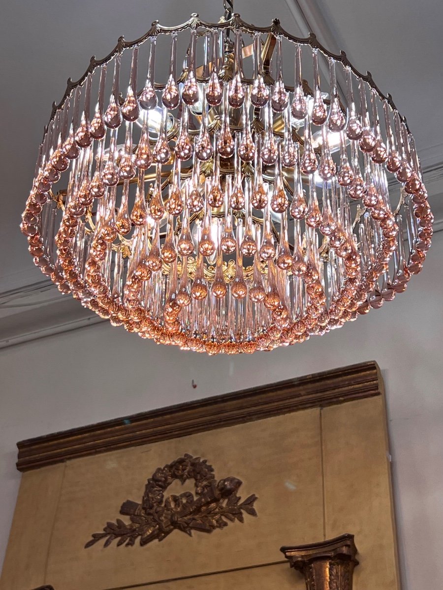 Murano Chandelier, 70s, “drops” Model-photo-2
