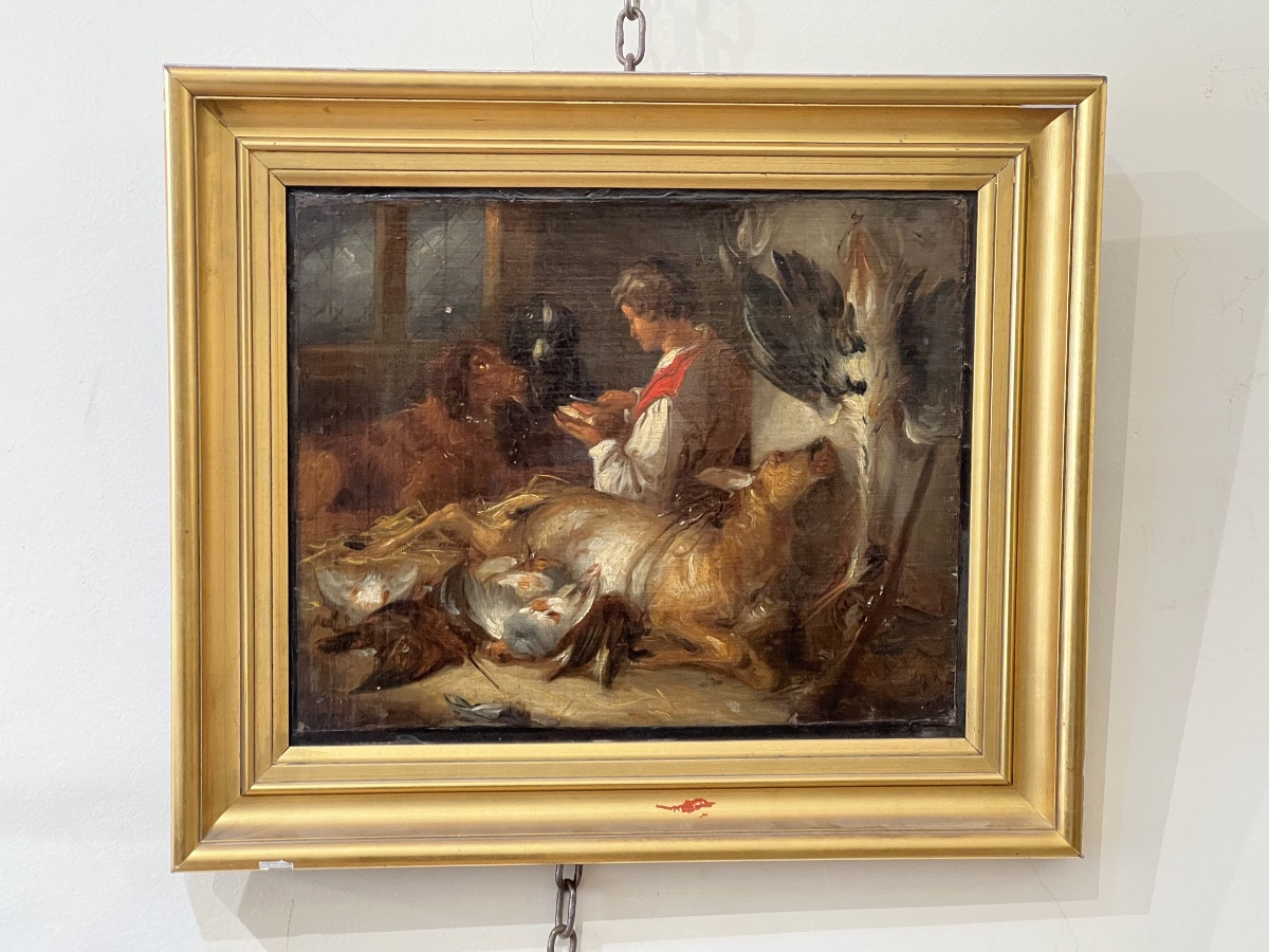 The Hunter's Rest, By John Joseph Barker, 19th-century English Painter