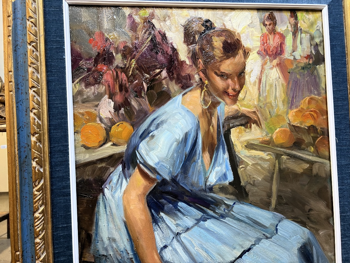 The Orange Vendor On Cours Saleya In Nice, By Togo, Durando Richard-photo-1