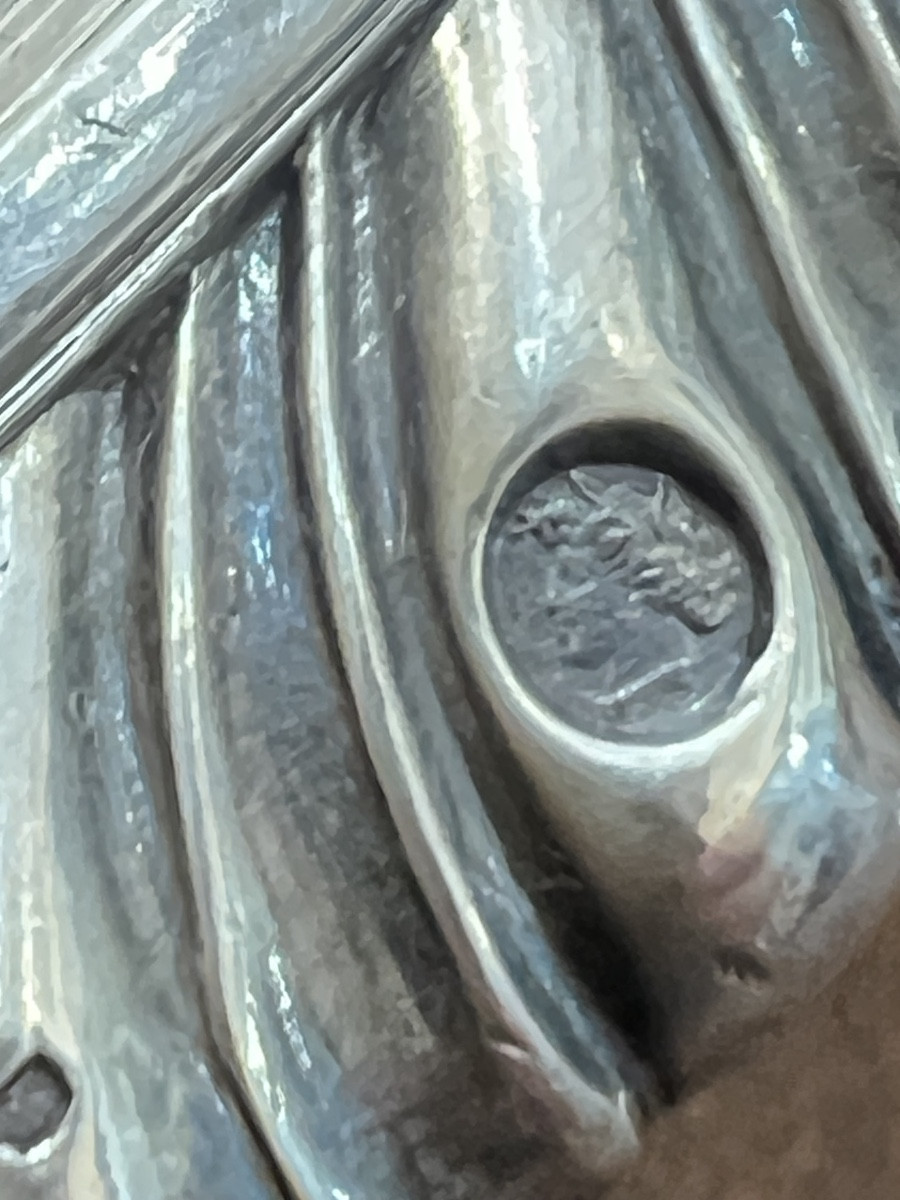 Serving Platter In Sterling Silver, Old-age Hallmark-photo-3